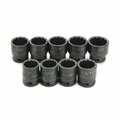 Williams Socket Set, 9 Pieces, 3/4 Inch Dr, Shallow, 3/4 Inch Size JHW38925